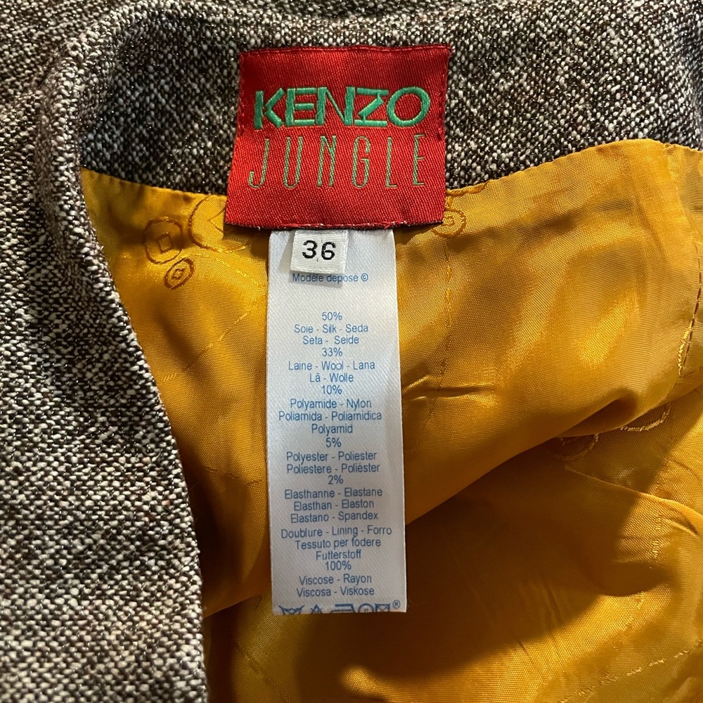 Kenzo Jungle Cropped Pants Wool/Silk Blend